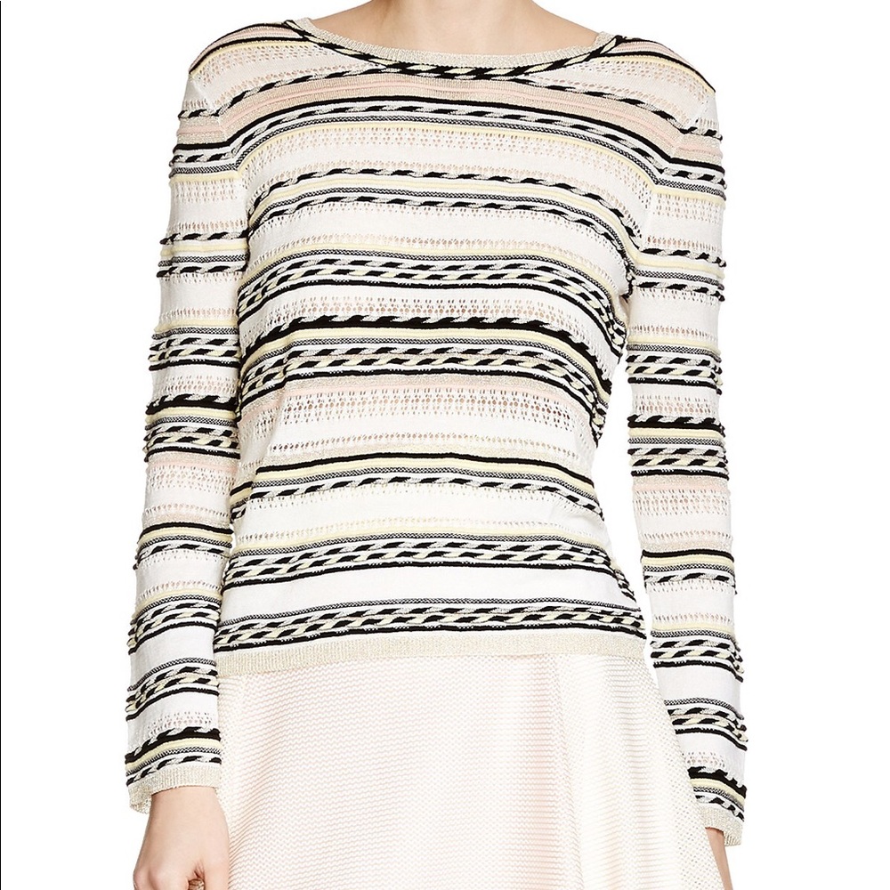 Maje Mauritani Striped Sweater Sz1